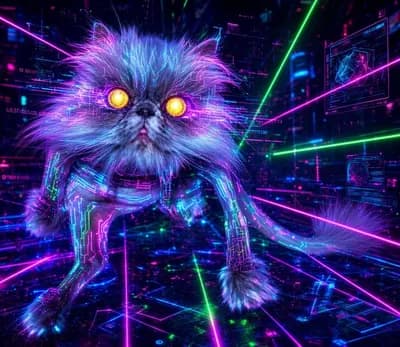 Neon cat